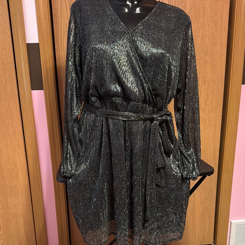 Maurices Metallic Black Dress